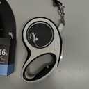 FLEXI New Comfort Tape Retractable Dog Leash for Medium Dogs upto 55 lbs. – 16 ft., Grey/ Black Tangle Free Pet Walking Leash with One-Handed Brake, Pause, Lock German Quality Product.