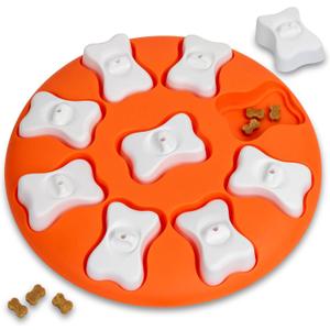 Outward Hound by Nina Ottosson Dog Smart Treat Puzzle Enrichment Toy, Level 1 Beginner, Orange