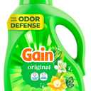 Gain Liquid Laundry Detergent, Original Scent, Freshness + Odor Fighting, High Efficiency Washing Machine Liquid Cleaning Soap, 60 fl oz, Pack of 2 
