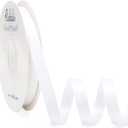 Ribbli White Satin Ribbon Double Faced Satin 1/2 inch x Continuous 50 Yards-White Ribbon for Gift Wrapping Crafts Wedding Decoration Bows Bouquet Floral Arrangement