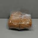 2Pcs Hanging Storage Baskets, Plastic Woven Hanging Basket with Hook, Flower Bin with Handle Kitchen Wall Basket for Ginger Garlic(Brown)