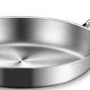 EWFEN 12 Inch Tri-Ply Stainless Steel Frying Pan, Compatible with All Cooktops Up to 600, Large Frying Pan Induction-Ready Skillet, Dishwasher and Oven Safe, Even Heat, 12" Skillet