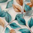 Peel and Stick Botanical Leaf Wallpaper, Removable Self-Adhesive Modern Scandinavian Wall Decor for Bedroom Living Room Entryway Accent Wall Cabinets, 17.3" x 39.3" (Brown and Green)