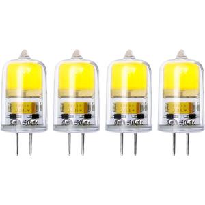 G4 LED Bulb, 12V JC G4 Bi Pin Bulb, G4 20W 30W Halogen Bulb Replacement,Daylight White 6000K 12V Dimmable 4-Pack