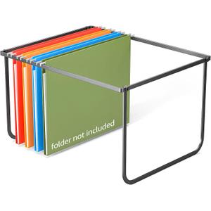 1 Pack Legal and Letter Size Hanging File Folder Frame Desk Organizer Destop Hanging File Frame, Hanging Folder Holder Metal Rack for Filing Cabinet File Drawer, 15.3" L12.4 W9.4 H