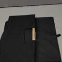 Fabric Storage Basket for Shelves, Collapsible Storage Bins with wood Handles, Rectangle Closet Baskets, Wardrobe Organiser, for Sorting Clothes, Family Items (Black)