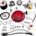 Ruma Adjustable Carburetor Pull Start Recoil Starter Assembly Ignition Coil Kit for Honda GX340 GX390 GX420 11HP 13HP 16HP Engine