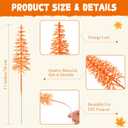 100 Pcs Fall Orange Pine Picks for Wreath Making Supplies Artificial Halloween Picks Vases Centerpieces Fall Candle Rings Craft DIY Garland Autumn Thanksgiving Harvest Festival Decoration