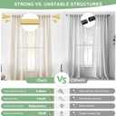 TANGWIN Gold Double Curtain Rods for windows 36 to 88:Adjustable Heavy Duty Double Curtain Rod for Bedroom Living Room,1 Inch Brass Gold Iron Moden Decorative Telescopic Dual Drapery Rod Easy Install