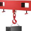 VEVOR Forklift Lifting Hook, 4400lbs Capacity Forklift Lifting Hoist, Red Forklift Mobile Crane with Swivel Hook and Two Large T-Screws, Hook Forklift Lifting Hoist, Fork Lifting Attachment