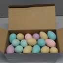 Beeveer 50 Pcs Plastic Easter Eggs Bulk for Easter Hunt 1.6 x 2.4 Inch Colorful Hanging Plastic Eggs for Basket Fillers Party Favor DIY Crafts Decoration (Pastel)