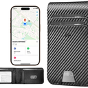 ESR Geo Wallet with Find My Functionality, RFID Blocking, Holds up to 11 Cards, Slim and Smart Wallet for Men, Replacement for AirTag Wallet Tracker(iOS Only, Not for Magsafe), Carbon Fiber