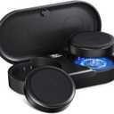 Doohoeek 2025 Ski Helmet Speaker, True Wireless Earbuds for Audio-Ready Helmets, Bluetooth Headsets with Charging Case & LED Display & IPX5 Water-Resistant, Glove-Friendly Controls (Black)