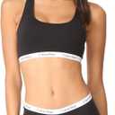 Calvin Klein Womens Carousel Logo Bralette (Black, M)