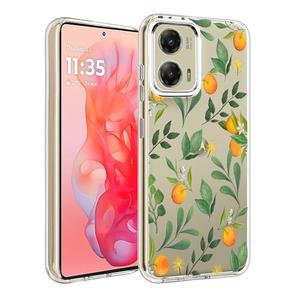 Unov Case Designed for Motorola Moto G Stylus 5G 2024, Crystal Clear Phone Case with [Anti-Slip Embossed Pattern], Shockproof Slim Protective [Anti-Yellowing TPU] Back Cover, Citrus Flavors