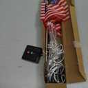 8 Pack Solar American Flag Pathway Lights, 4th of July Outdoor Decor American Flag Lights, Patriotic Red White Blue Outdoor Stake Waterproof LED, Independence Day Yard Garden