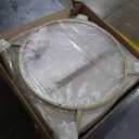 Gold Bar Carts for The Home Bar Serving Cart, Rolling Bar Cart Gold with Lockable Caster Wheels, Glass Bar Carts with 2 Mirrored Shelves, Storage Round Wine Carts for Kitchen, Party