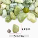 YISZM 5lbs Jade Pebbles for Indoor Plants, 2-3 Inch Natural River Rocks, High Polished Decorative Stones Vase Filler Fish Tank Aquariums Landscaping Garden Outdoor and Indoor DIY