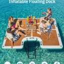 Niphean Floating Dock, Non-Slip Inflatable Dock with Upgraded Ladder | Sturdy Floating Docks for LakesDurable Floating Island for Families, Portable Carry Bag, 86ft/ 810ft