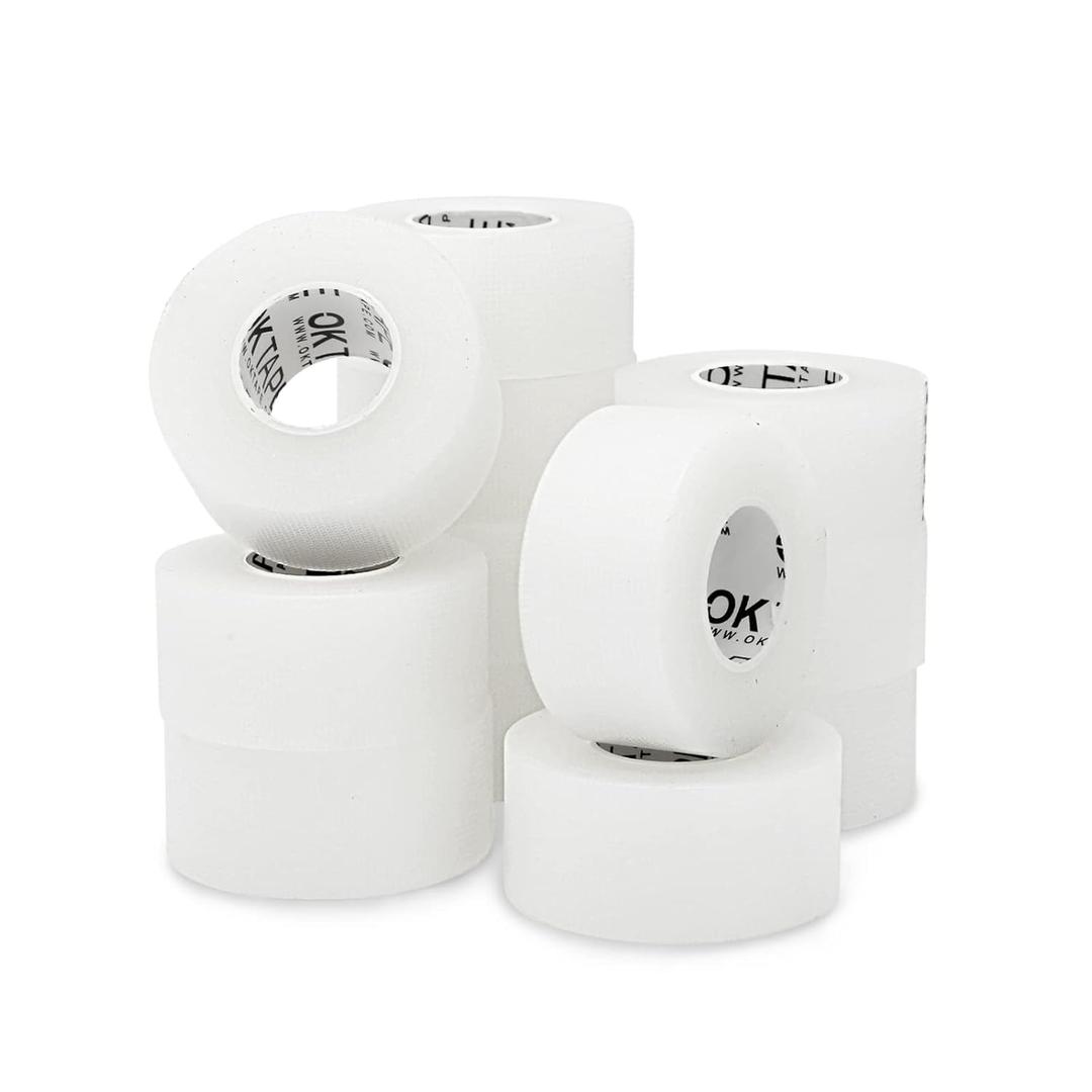 OK TAPE OKPore Transparent Medical Tape (Pack of 12) - First Aid Surgical Tape Hypoallergenic and Breathable for Wound Dressing Care, Latex Free, 1in x 10yds