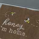 Bee Door Mat Brown Welcome Mats Front Door Indoor Outdoor Entrance Honey I'm Home Kitchen Rugs Entry Outside Doormat Non Slip Durable Rubber Back Funny Farmhouse Mat