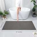 chakme Bathroom Rugs Mat 47x17, Ultra Thin Non Slip Bath Mats Runner Quick Dry Absorbent Bath Mat for Bathroom Floor, (Grey, 47"x17")