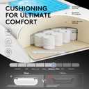 White Gaming Chair,Computer Office Chair with Footrest,Massage Lumbar Support and Gel Pad,Ergonomic Reclining Adjustable Leather Gamer Chair with Headrest and Spring Cushion White