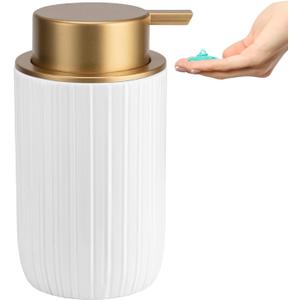 Soap Liquid Dispenser Ceramic with Easy-to-Press Pump Hand Liquid Dispenser (Can't Foam) for Shampoo Bathroom Countertop 13.5 oz