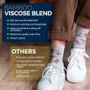 Pembrook Ankle Diabetic Socks for Women & Men - 4 Pairs Flowers, Moisture-Wicking Non Binding Socks Women, Neuropathy and Edema, Stretchy Wide Top