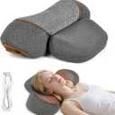 3-in-1 Neck Massager Pillow with Heating & Cervical Traction, Ergonomic Cervical Pillow for Neck Back Shoulder Pain Relief,Cervical Traction Suppor, Mathers Day Gifts (Gray)