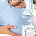Momcozy Baby Carrier AirMesh - The Perfect Summer Water Sling for Newborns to Toddler 8-35 lbs - Cooling, Breathable and Lightweight Baby Wrap, Nice for Summer, Pool, Beach, Swimming, Light Blue