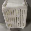 JOYZAN 3 Tier Rolling Carts with Wheels, Utility Cart with Handle and Locking Caster, Storage Cart for Kitchen, Office, Bedroom, Suitable for Diaper, Art Tools, Snack, Craft Storage Cabinet, White