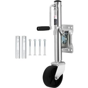 1200LBS Jack,6" Wheel,10" Lift, Heavy Duty Swivel Boat Trailer Jack Foot Stand for RV Boat Utility