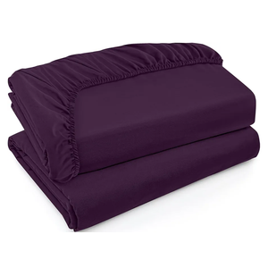 Utopia Bedding Twin XL Fitted Sheets - Bulk Pack of 2 Bottom Sheets - Soft Brushed Microfiber - Deep Pockets - Shrinkage & Fade Resistant - Easy Care (Twin XL, Purple)