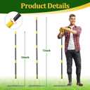 19-Tine Cold-Pressed Steel Dethatcher Rake - 72 inch Adjustable Handle, Ergonomic Grip, Rust-Resistant - Perfect for Gardens, Lawns, Fields, & More - Senior-Friendly Design