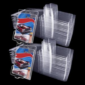 50-Pack Protector case for Hot Wheels -Clamshell Plastic Display Cases for 1:64 Scale Models, Crystal Clear UV-Resistant, Dust-Proof & Scratch-Resistant Plastic Storage Case with Secure Seal