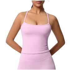 Camisole Tops for Women Skinny Stretch Workout Tank Top Sleeveless Running Gym Pants, S