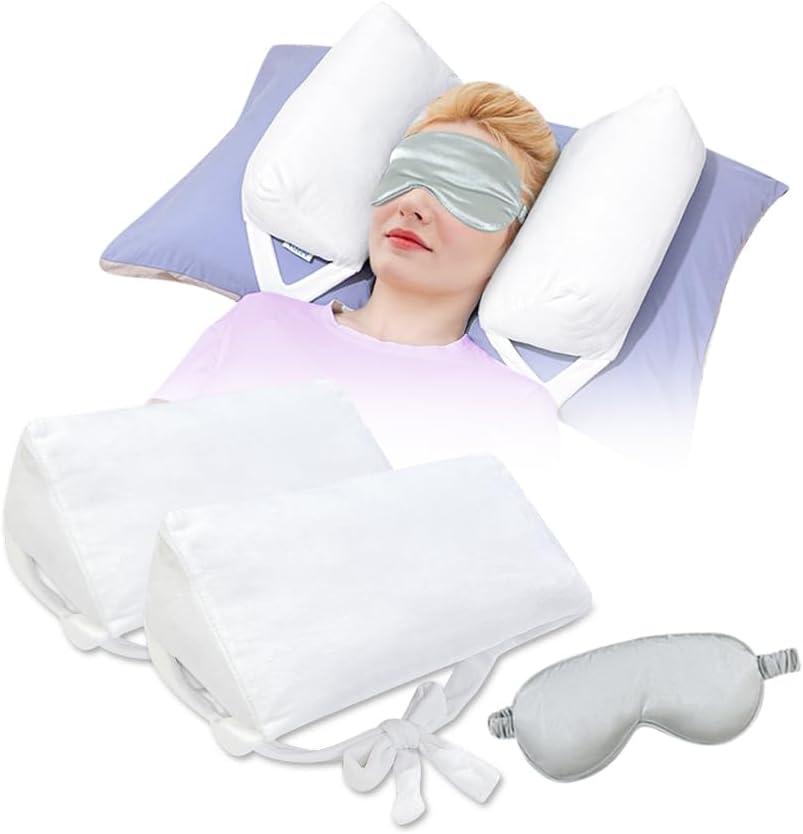 AOSSA Beauty Pillow for Back Sleeping Anti-Wrinkle Aging Pillow, Head Support Trainer for Upright Sleep & Post-Surgery Recovery, Face Up Positioning Pillows for Wrinkle Prevention (White)