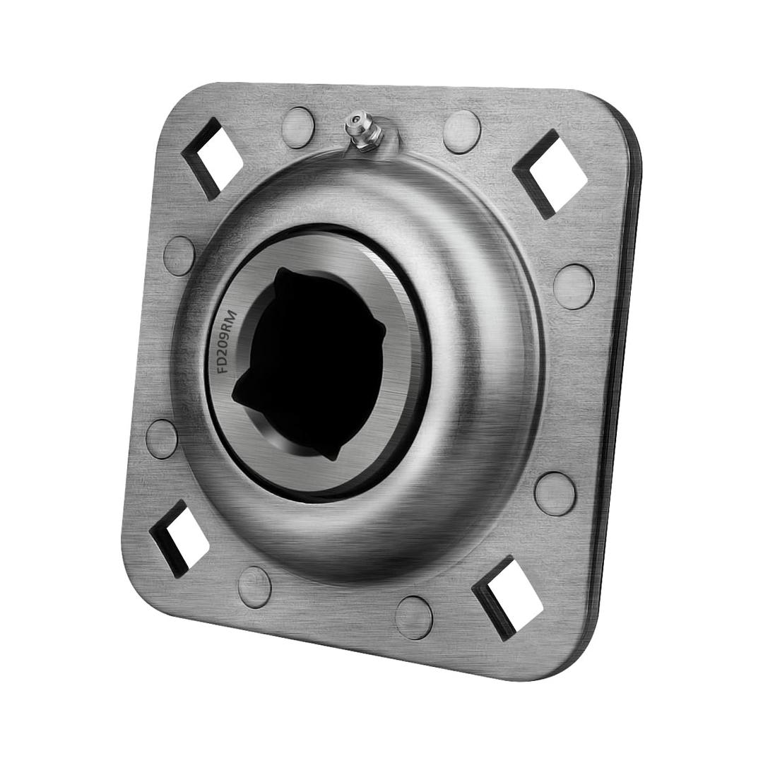 FD209RM 1-1/8" Square Bore Disc Harrow Flange Bearing Unit for Farming Applications FlexKing Kewanee Sunflower Replaces FD209R(RM) DHU1-1/8S-209 B2725 DHU118S209 B238799B 900918 FD209-1.1/8SQ