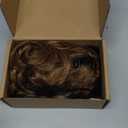 REECHO 12" Ponytail Extension, Classic Loose Curly Wavy Claw Clip Pony tails Hair Extensions Hairpieces for Women (Light Brown with Blonde Highlights)