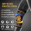 Copper Knee Braces with Strap for Knee Pain Women and Men(2 Pack), Knee Compression Sleeve for Arthritis, ACL, Meniscus Tear, Joint Pain Relief, Knee Support for Working, Running, Weightlifting (M)