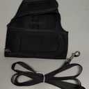 Cat Harness and Leash for Walking Escape Proof Breathable Mesh Fabric, Solid Black, Medium, Adjustable Cat Walking Jackets, Padded Stylish Cat Vest (M 5.5-9LBS)