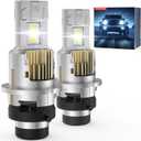 Upgraded D2S Bulb, 46,000LM, 800% Brightness D2R, 6,000K White, 10x Cooling, 1:1 Xenon Size, Fast Plug, Compatible 99.99%, 2-Pack