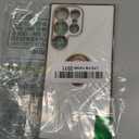 Tnarru Designed for Samsung Galaxy S23 Ultra Case with Ring Stand, Support Magnetic Car Mount Rotating Finger Holder Soft TPU Cover Plating Edge Slim Phone Case for Galaxy S23 Ultra White