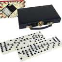 GOTHINK Portable Double 6 Dominos Set for Adults with Storage Box 28 Tiles Dominoes Set for Holiday Travel Game - Classic Tabletop Board Games Durable, Travel-Friendly, and Easy to Read Tiles