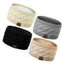 4 Pack Ear Warmer Headband, Knit Earmuffs Winter Headbands for Women, Running Fleece Headband Ear Cover for Cold Weather