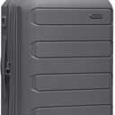 Traveler's Choice Pagosa Hardshell Expandable Luggage with Spinner Wheels, Gray, 22-Inch Carry-on