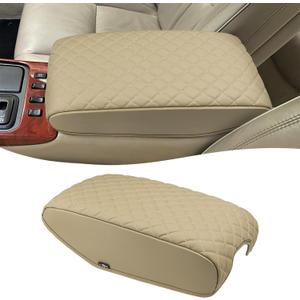 KBH Center Console Armrest Cover for 1998-2005 Lexus GS300 GS400 GS430, Middle Console Protector, Arm Rest Lid Cushion Cover, Anti-Scratch, Beige