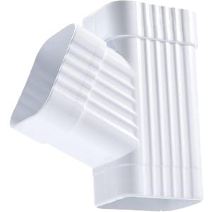 VYH Downspout Gutter for Y Connector 2x3,Square Downspout Diverter White Rain Gutter Downspout Accessory Stainless Steel Gutter Y Connector Rainwater Drainage (Fits 2 X 3 inches)