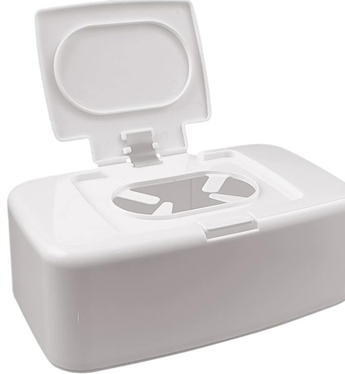 Wet Wipes Box, Baby Toilet Paper Box, Wet Wipes Box, Wet Toilet Paper Box with Lid for Home and Office (White(1pc))